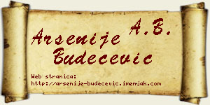 Arsenije Budečević vizit kartica